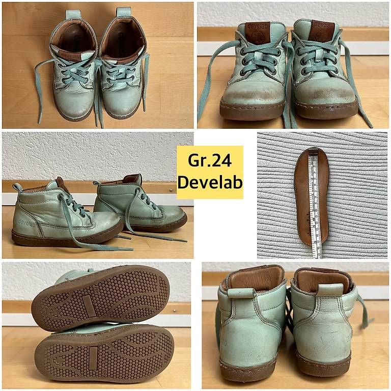 Schuhe für Jungen: Gr.24, Develab Leder Stiefelette mintgrün – Gebraucht aus Gattikon von AnnettFloh
