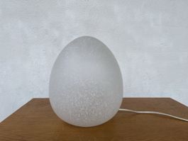 Vintage 70er Jahre Tischlampe Glas Ei 