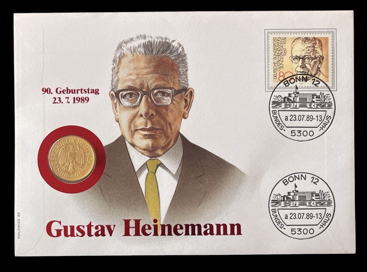 Tutti le monete: Münzbrief Gustav Heinemann – Nuovo e nell'imballaggio originale da Winterthur venduto da Numismatica-Vitu