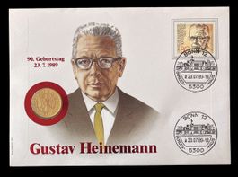 Münzbrief Gustav Heinemann
