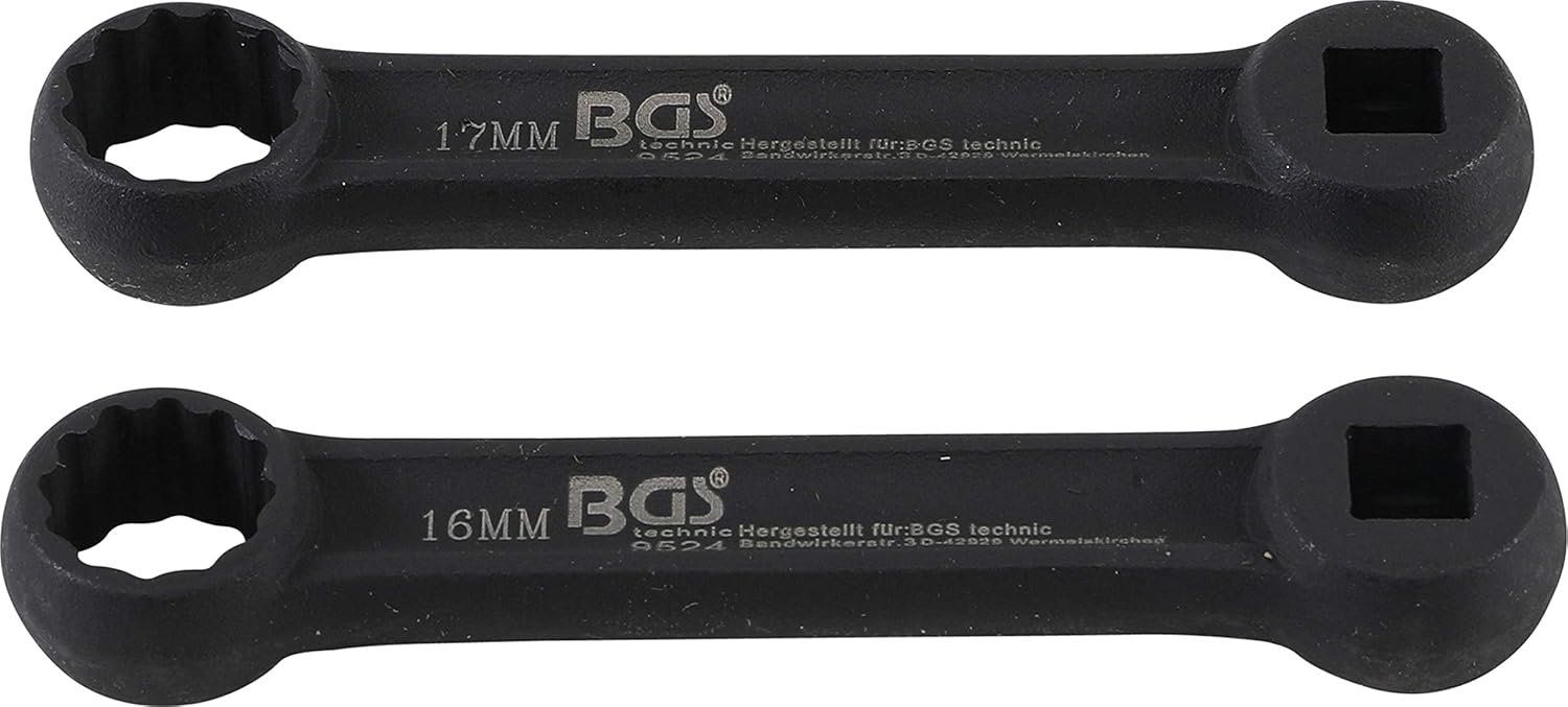 Alle Werkzeuge: Motorlager Ringschlüssel-Satz für Mercedes, 16/17mm, 2-tlg. – Neu und originalverpackt aus Dietikon von KFZ-Spezialwerkzeuge