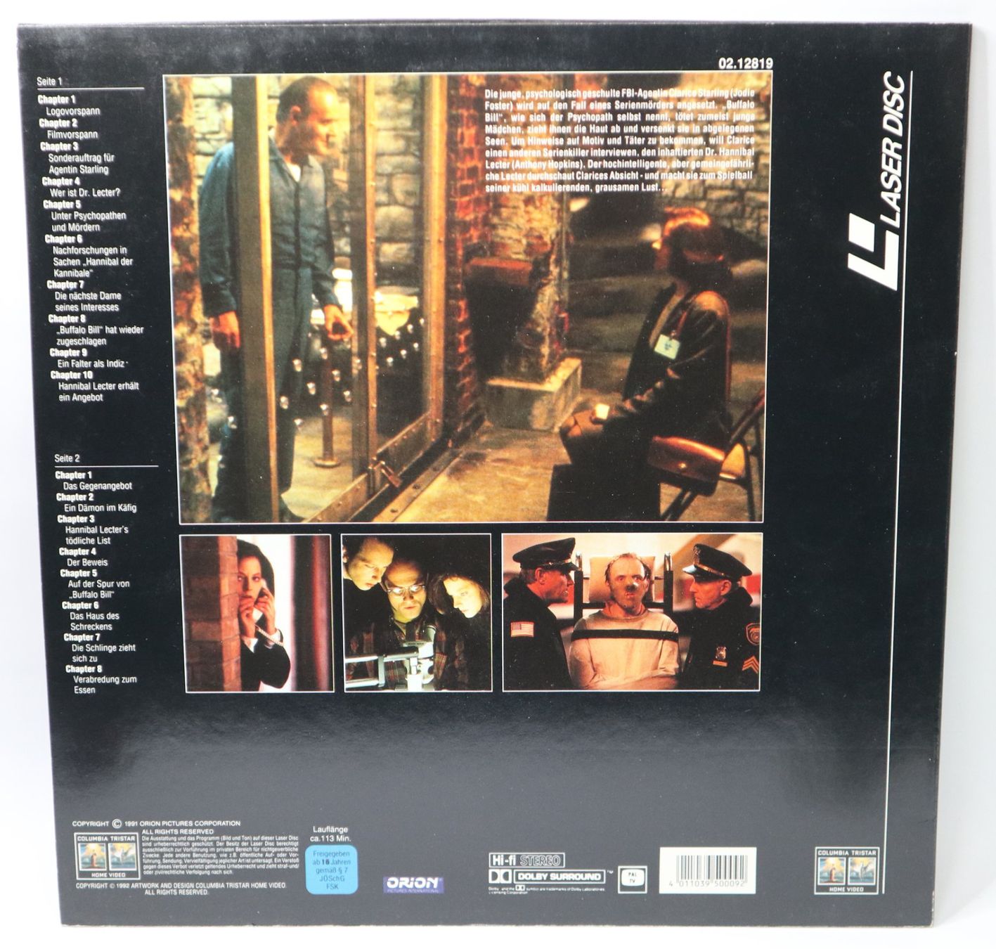 Tous les DVDs: Laser Disc, Das Schweigen Der Lämmer – D'occasion à Eschenbach SG par Astalavista 1