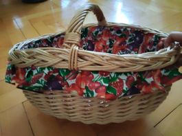 Grand panier osier picnic ou décoration 