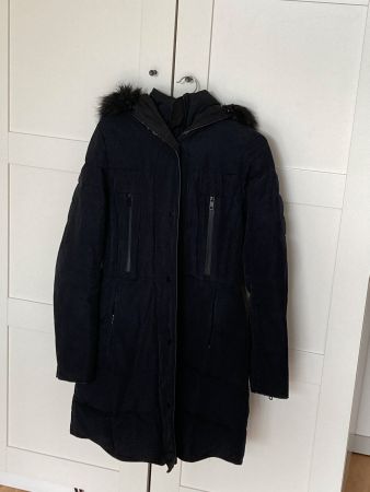 Zara Dunkelblauer Wintermantel; Gr.XS