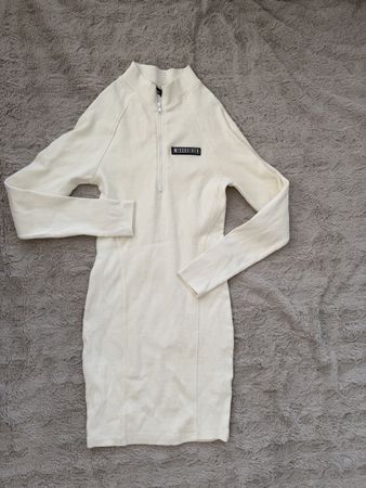 Missguided Kleid weiss Reissverschluss Grösse 36
