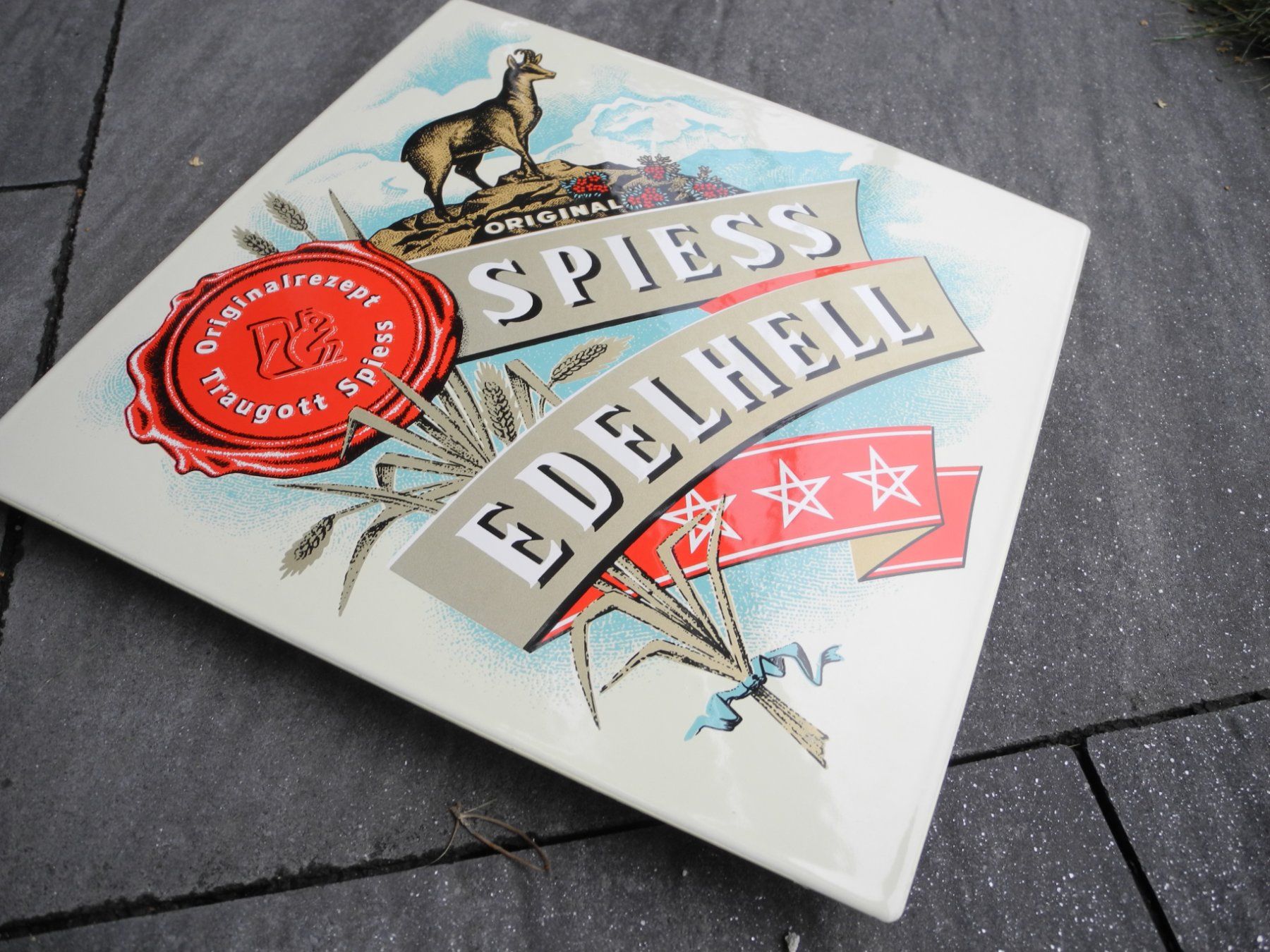 Eichhof Ecriteaux: ORIGINAL EMAILSCHILD SPIESS EDELHELL (EICHHOF) – D'occasion à Reinach AG par Huckleberrysix 1