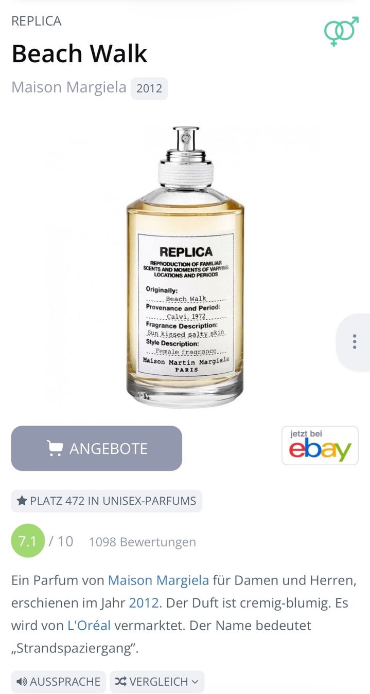 Profumi & Eau de Toilette: REPLICA BEACH WALK  EDT -Duftprobe 2ML – Usato da Zürich venduto da deruja 3