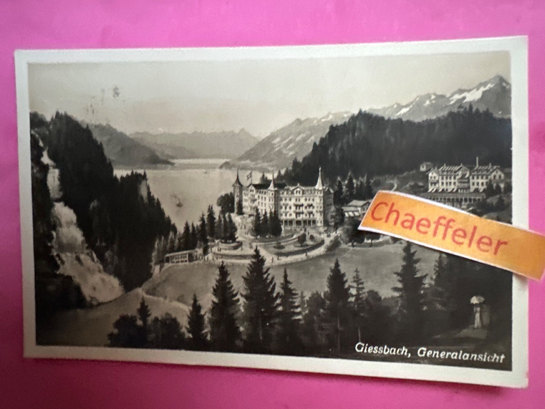 Cartoline postali: 1933 Gießbach, Generalansicht – Usato da Zürich venduto da Chaeffeler