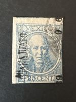 Timbre Mexique 25 centimes portrait homme ancien