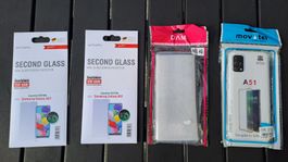 Samsung Galaxy A51 Schutzglas und Hülle 2x2 , neu OVP