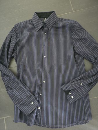 Herren Hemd OLYMP blau gestreift Grösse 39 slim fit
