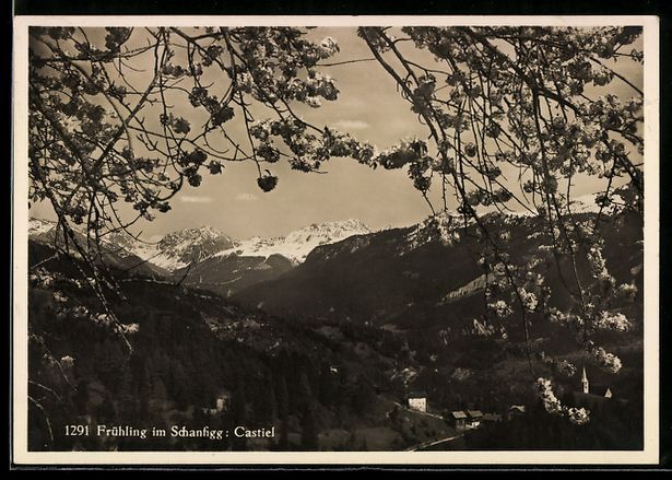 Cartoline postali: AK Castiel, Frühling im Schanfigg – Usato da Berlin venduto da bartko-reher