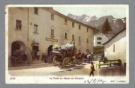 1904, SIMPLON, POSTE SUISSE AU DÉPART, KL. MÄNGEL