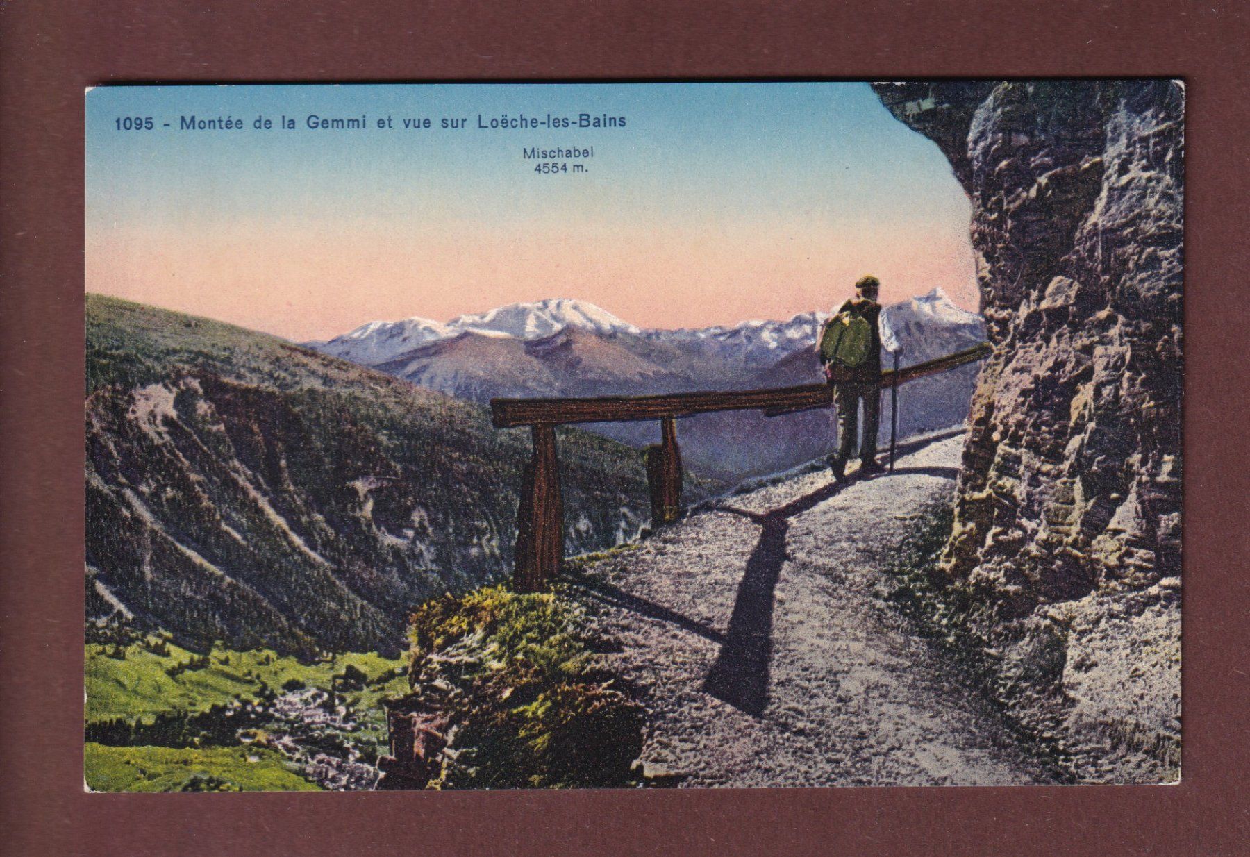 Ansichtskarten: Montée de la GEMMI - Loèche-Les-Bains – Gebraucht aus Pully von nicecards-shop