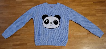 Pull C&A enfant, motif panda 🐼, Taille 158-164, comme neuf