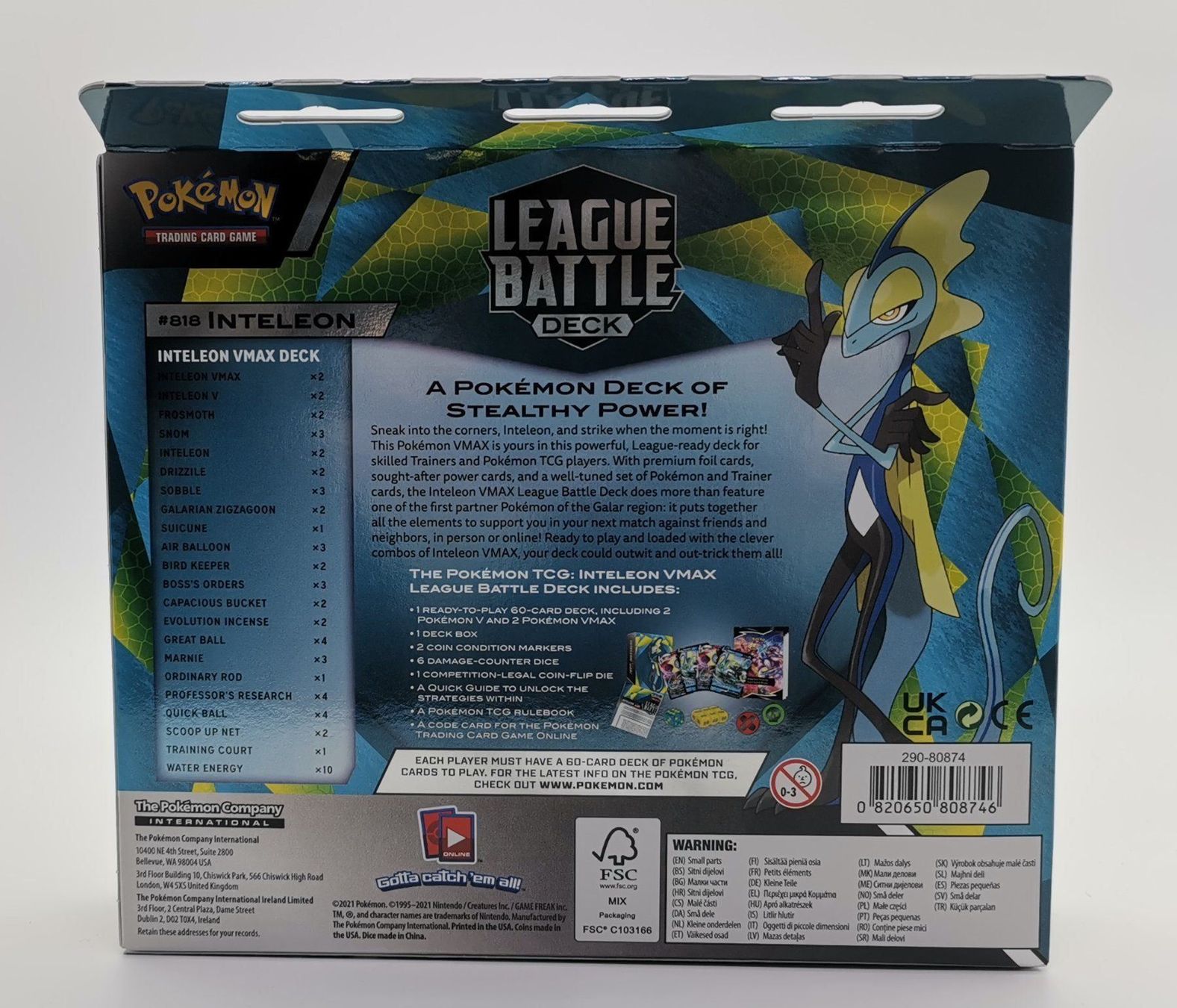 Pokémon Carte collezionabili: Pokémon Inteleon VMAX - EN – Nuovo e nell'imballaggio originale da Niederglatt ZH venduto da RetroBros 3