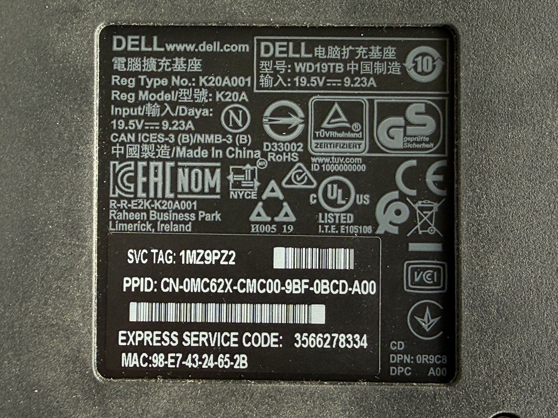 Dell Dockingstation: Dell WD19TB Dockingstation – Gebraucht aus Zürich von Lbreuss 4