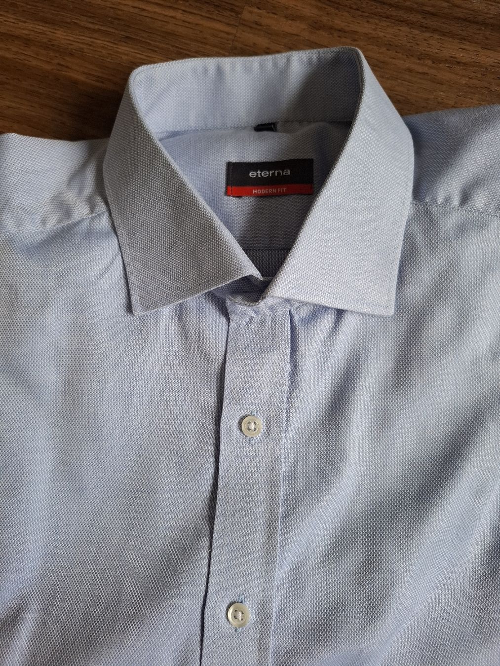 Eterna Camicie: Eterna Hemd, Modern Fit, Hellblau, Grösse 42 – Usato da Hettlingen venduto da Simona_26