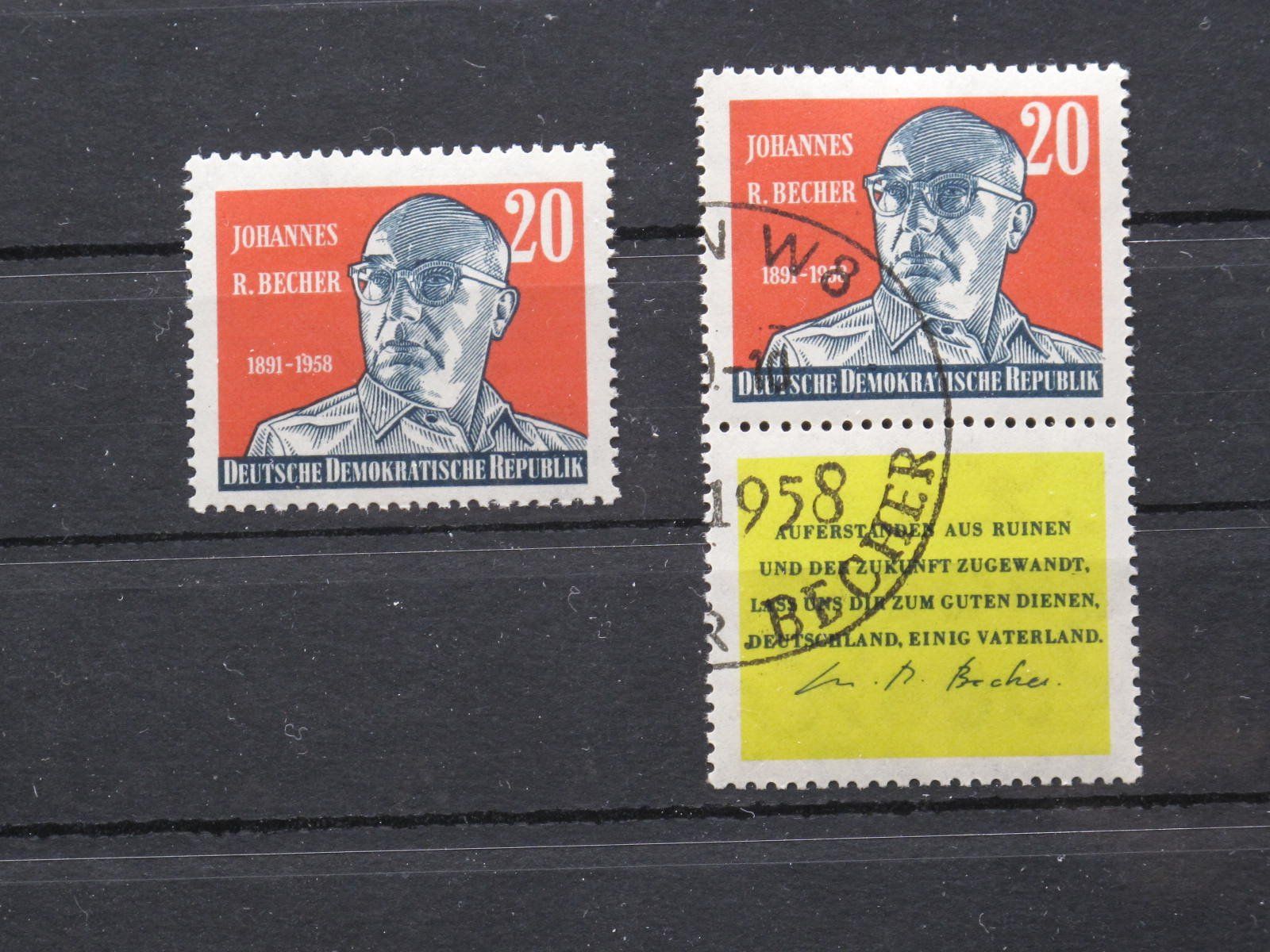 Tutti i francobolli: DDR 1959 Johannes Robert Becher **/gest. – Usato da Wil SG venduto da fva01