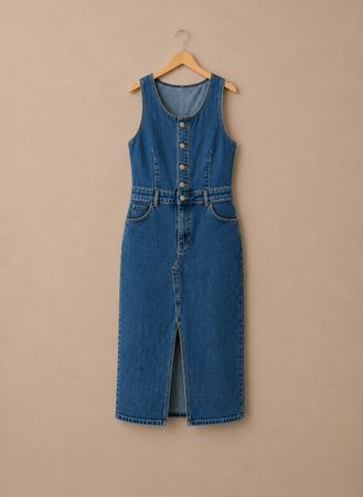 Blue denim dress