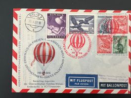 Öst. Ballon-Post-Flug 1955  nach Zürich von Steyr  (G261)