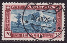 Pro Juventute SBK-Nr. 51 (Lyskamm 1929) Vollstempel NYON