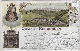 Souvenir d' Einsiedeln - Litho 1901