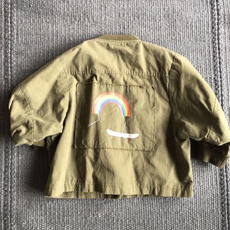 Jacke khaki 110 neuwertig!
