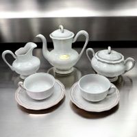 Service à café 9 pièces en faïence de SALINS "L'Art du Feu"
