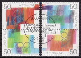 SBK-Nr. Z95 und Z96 (senkrechte Paare 1991) ET-gestempelt
