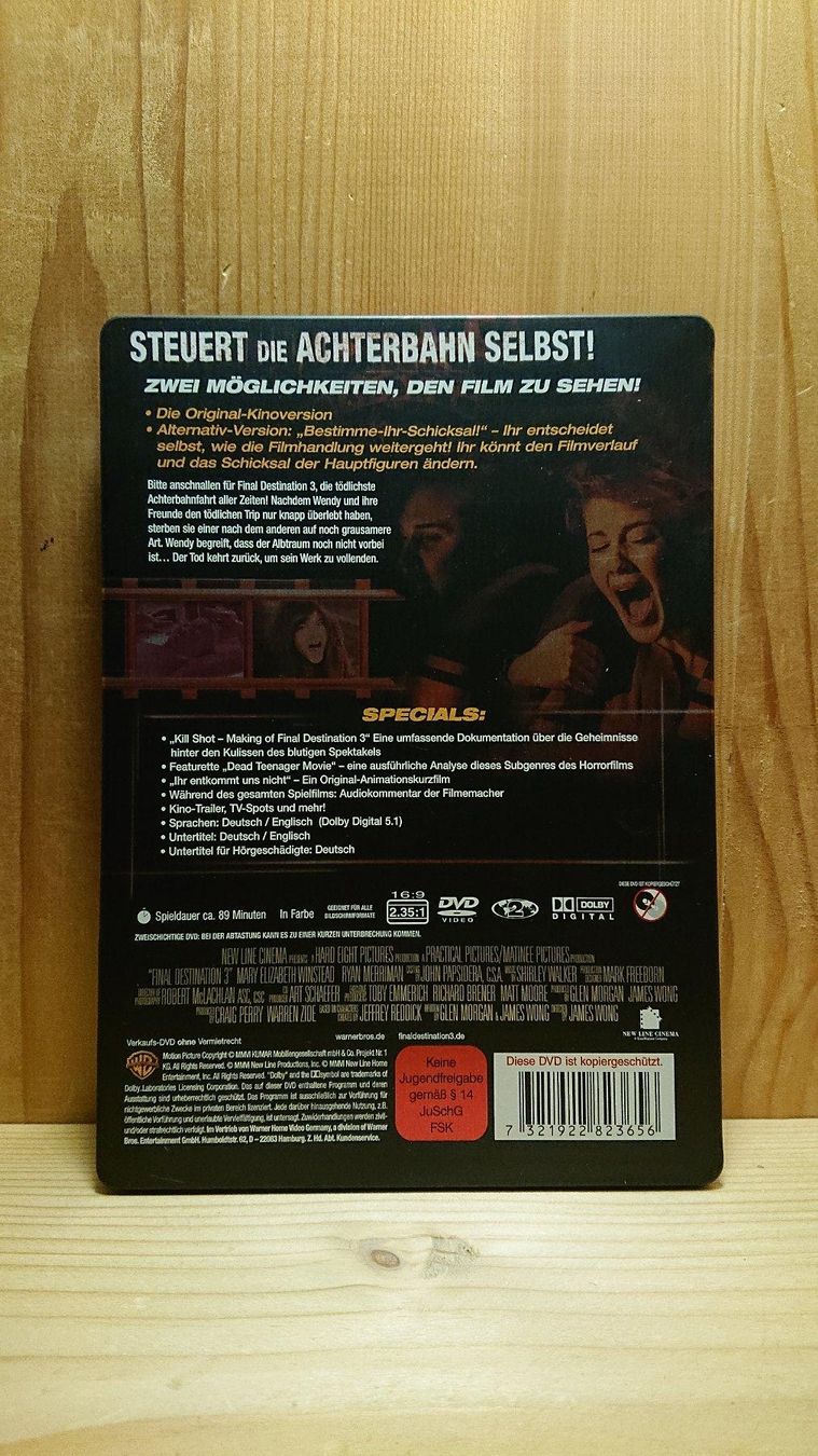 Tutti i DVDs: FINAL DESTINATION 3 auf DVD Steelbook – Usato da Wilderswil venduto da Exebub 1