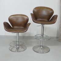 Feiner Echtleder Retro Barhocker
