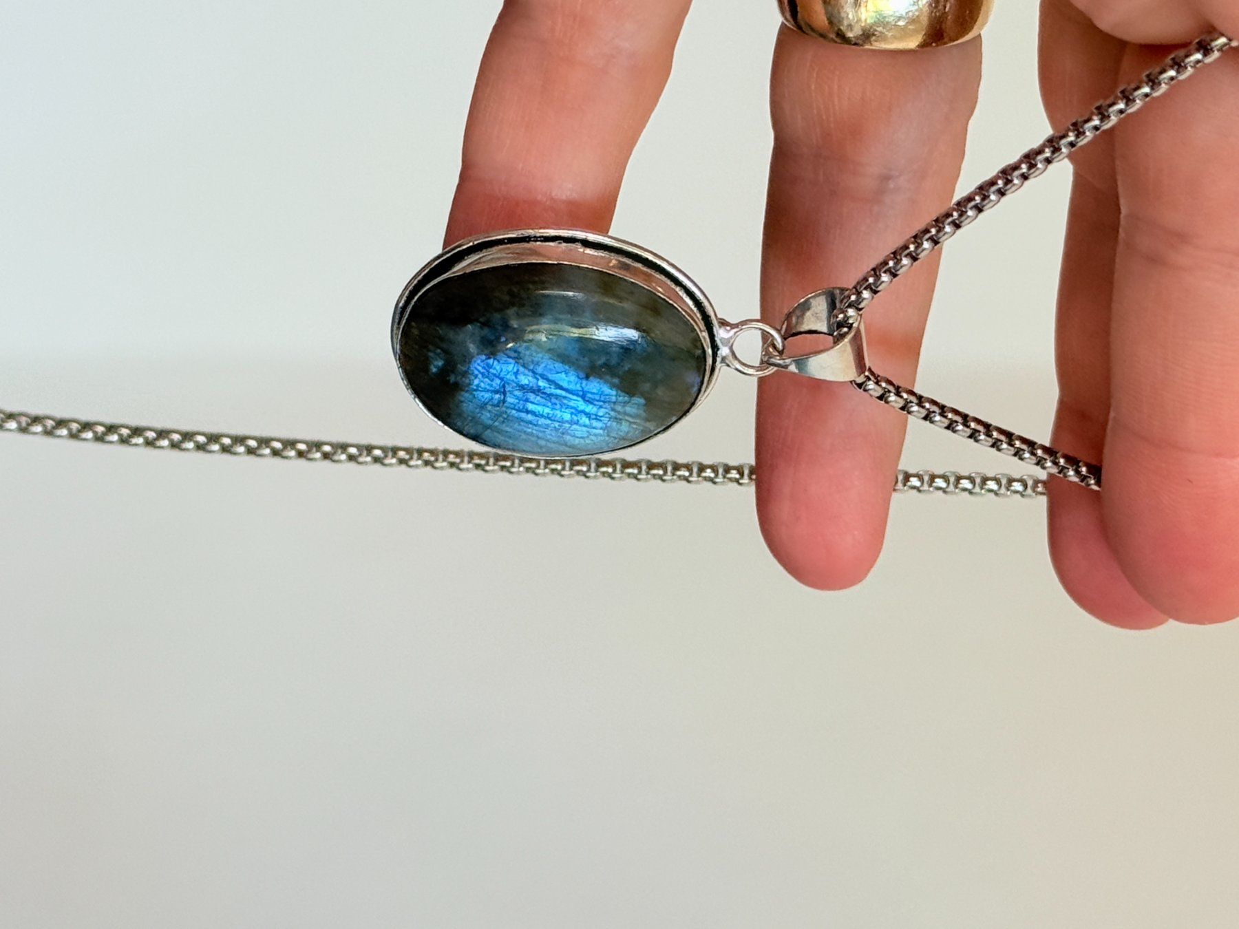 Catenine: Collier labradorite, élégant et tendance ✨ – Nuovo e nell'imballaggio originale da Genève venduto da AWWA 6