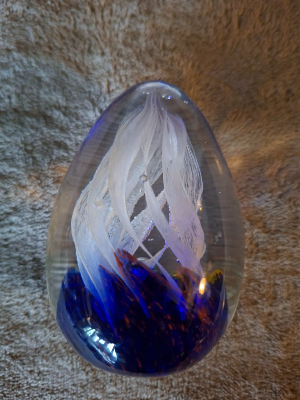 Murano Bicchieri: Paperwight-Briefbeschwerer, wundersschöne Eiform von Murano – Usato da Otelfingen venduto da silver-moon 1