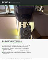 GIS Elektro-Kettenzug 1’000 / 2’000 kg – Industrie Kran Hebe