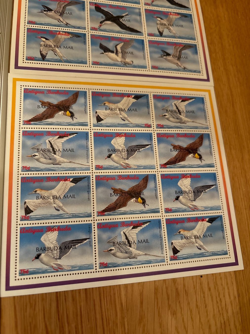 Alle Briefmarken: Barbuda Vögel zwei exklusive Bogen Briefmarken – Neu und originalverpackt aus Zürich von engebrunau 1