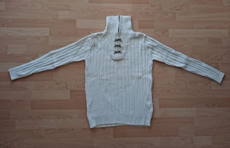 Herren Pullover weiss, Gr.L, 100% Baumwolle, neuwertig
