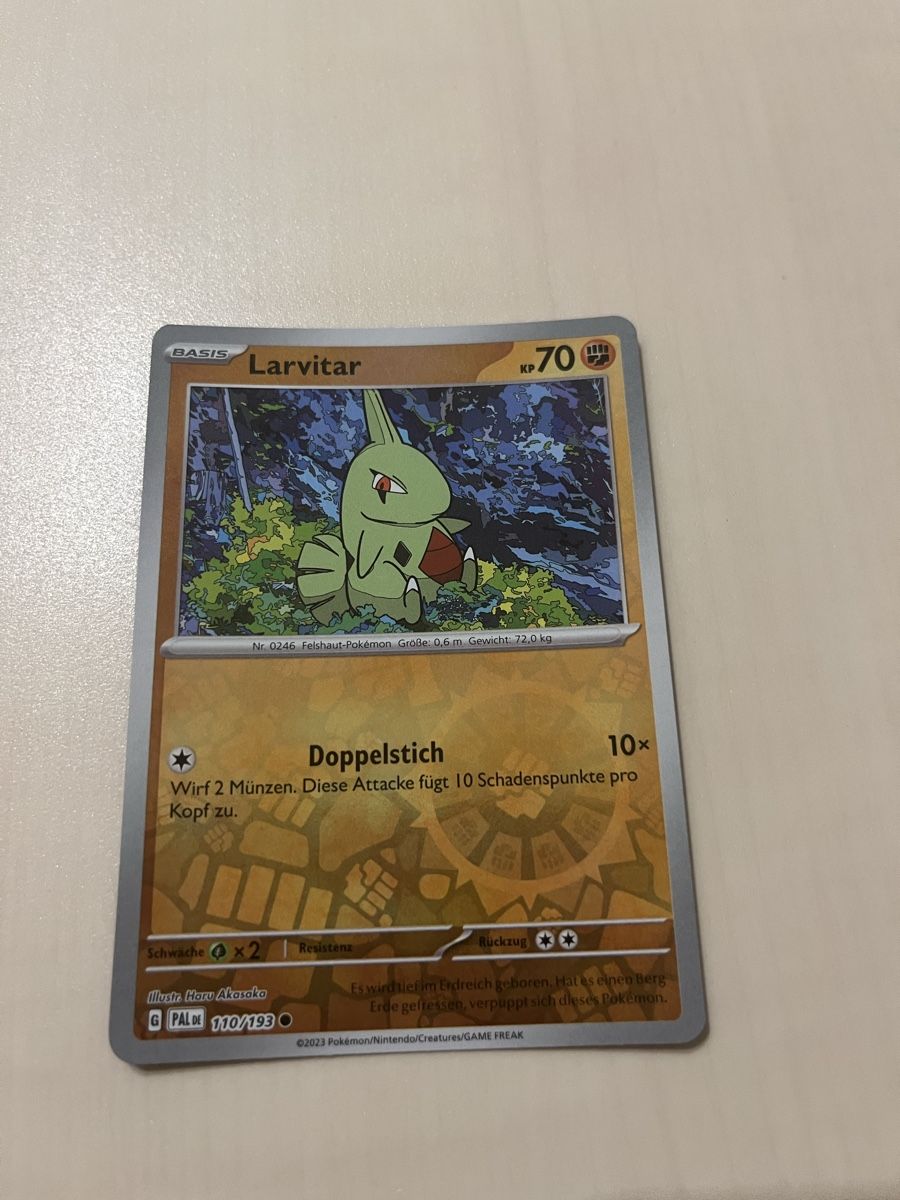 Pokémon Carte collezionabili: Larvitar PAL 110 Reverse Holo DE – Nuovo (secondo la descrizione) da Aarburg venduto da Barnetta07