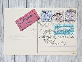 CL07 Carte Postale + Timbre Allemagne / Württemberg 1920