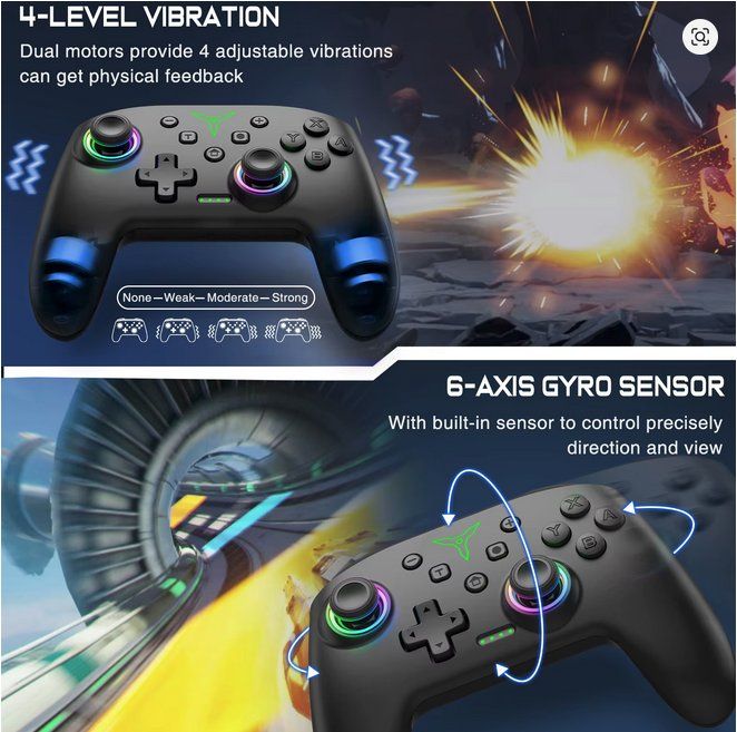 Controller: Bluetooth Controller RGB neu, kompatibel mit PC, Switch, etc – Nuovo e nell'imballaggio originale da Baden venduto da vongillus 5