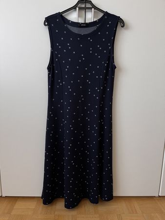 Sommerliches OPUS Kleid, dunkelblau mit punkte, Gr. 38