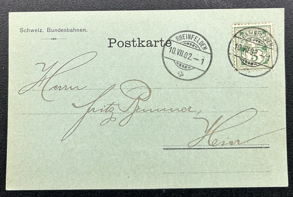 Alle Briefmarken: Avis Karte Rheinfelden  – Gebraucht aus Horw von Tellbub