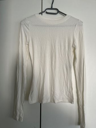 weisses Langarmshirt, Gr. XS