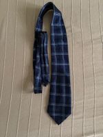 Krawatte blau/silber/schwarz kariert