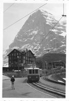 Kleine Scheidegg BE Jungfrau bahn mit Eiger 6 x 9 cm foto