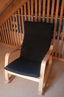 Poäng Schaukelstuhl (Birke/schwarz)