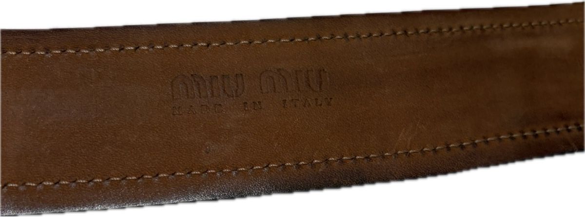 Gürtel: Miu Miu Gürtel braun Leder 90 cm – Gebraucht aus Basel von Peonia2010 3