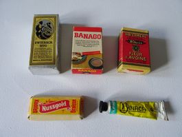 5 alte Verkaufsladen-Artikel