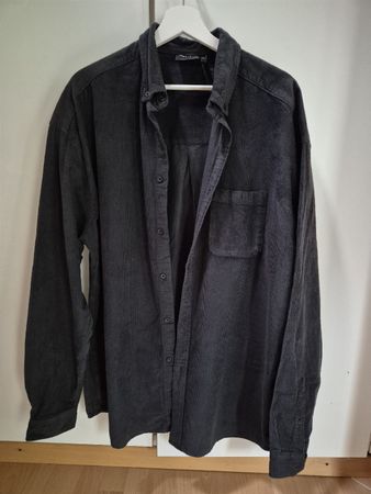 Asos Design Corduroy Shirt dark grey XL Tall