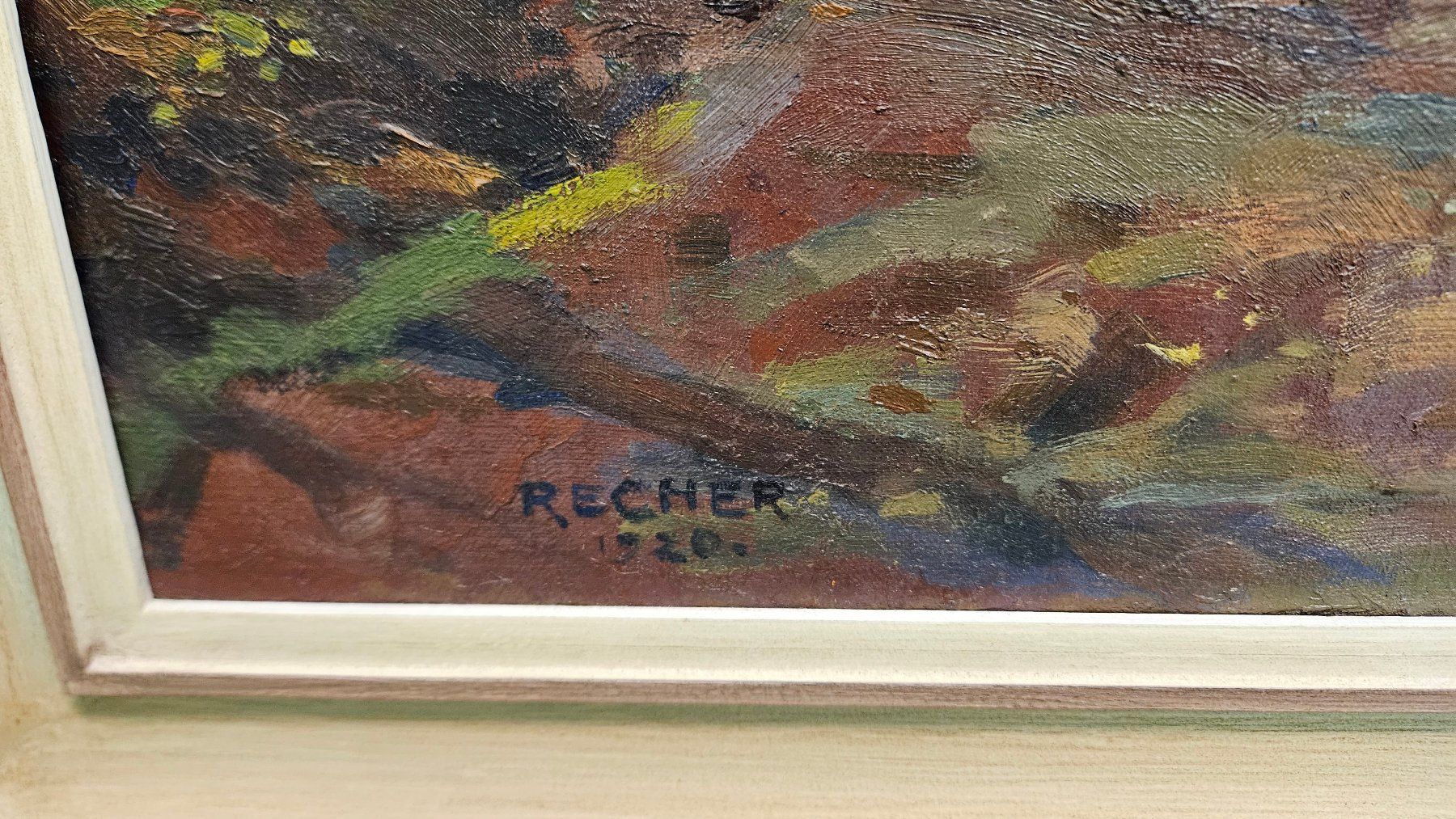 Dipinti: Peter Emil Recher, Herbstwald, Oelbild – Usato da Dietlikon venduto da Justus4 5